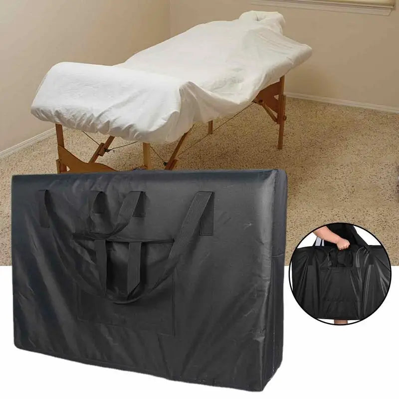 Black Handbag for Massage Table Carrying Bag for Nail Desk Beauty Bed Bag 600D Oxford Cloth Folding Storage Carry Bag