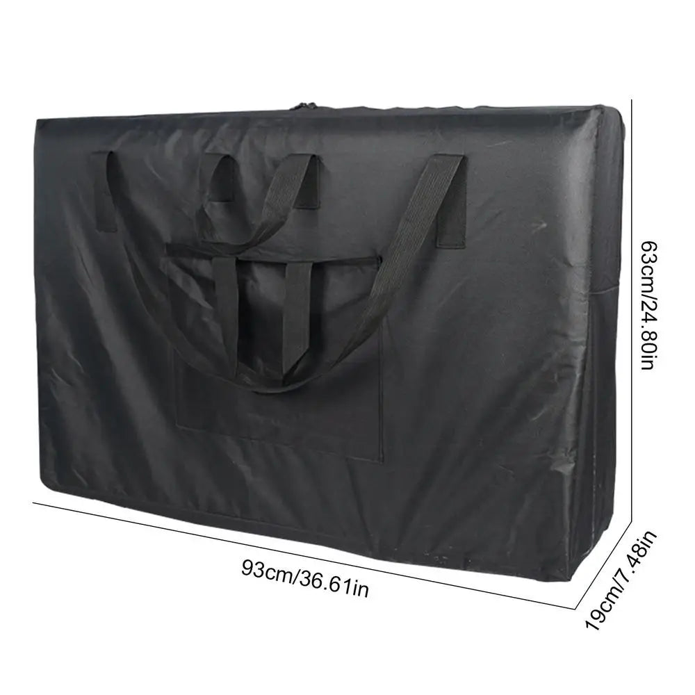 Black Handbag for Massage Table Carrying Bag for Nail Desk Beauty Bed Bag 600D Oxford Cloth Folding Storage Carry Bag