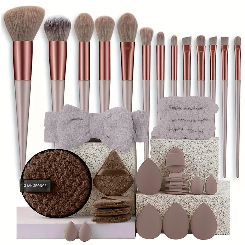 Makeup Brushes Set 13/33Pcs Soft Professional Makeup Brush Kit Face Cosmetics Eyeshadow Foundation Powder Blending Beauty Tools