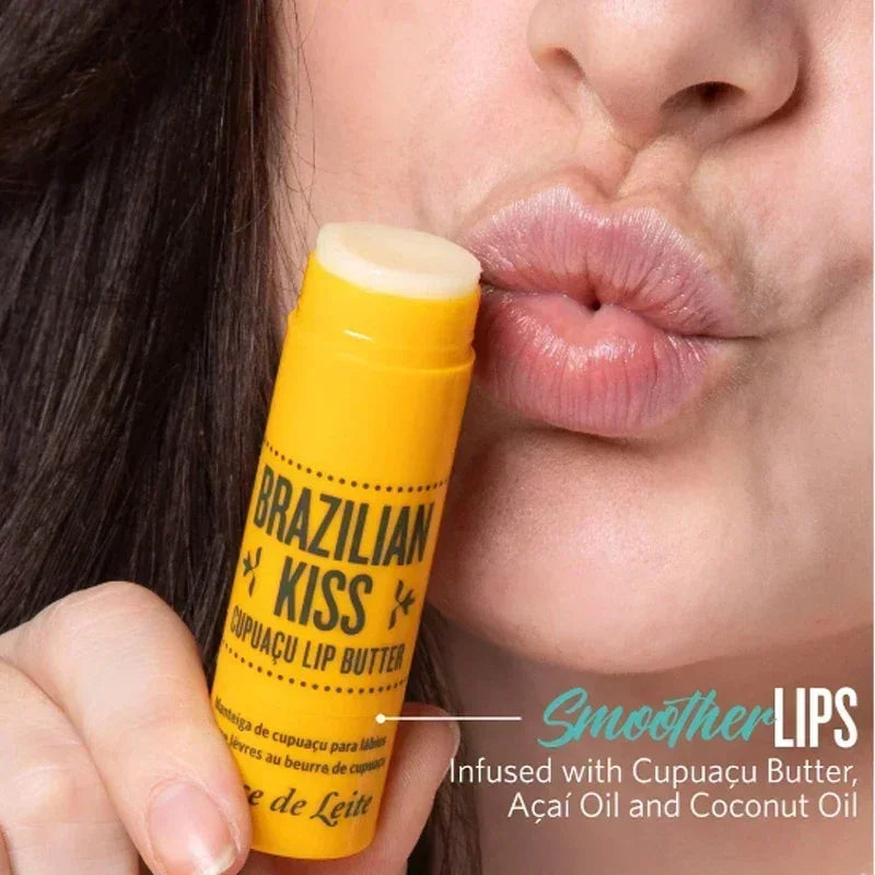 Lip Balm Brazil Kiss Lip Gloss Long Lasting Moisturize Lipstick anti Drying Reducing Lip Lines Deep Nourishing Lip Care Makeup