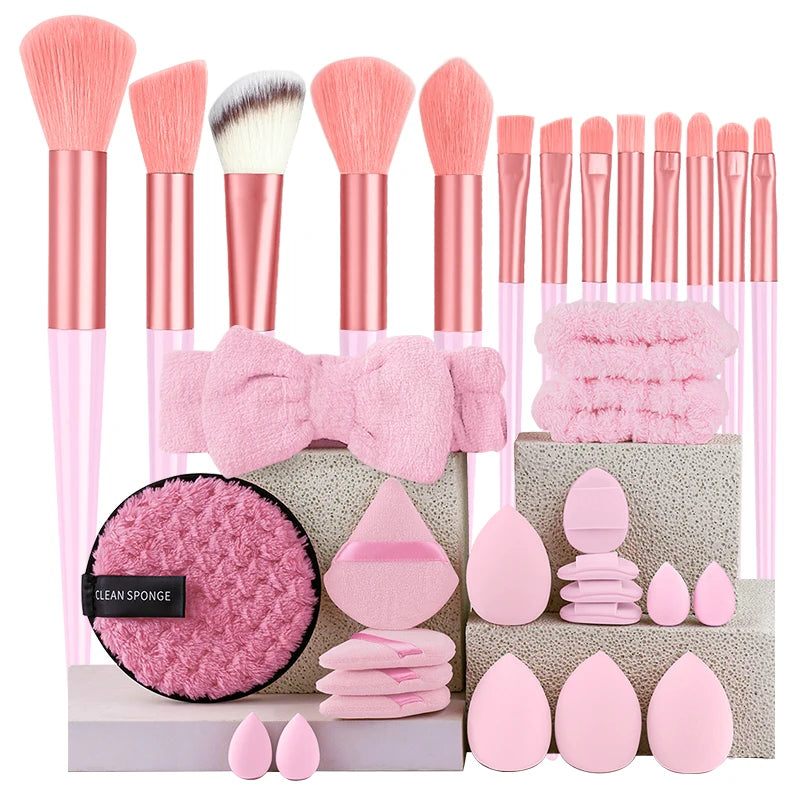 Makeup Brushes Set 13/33Pcs Soft Professional Makeup Brush Kit Face Cosmetics Eyeshadow Foundation Powder Blending Beauty Tools