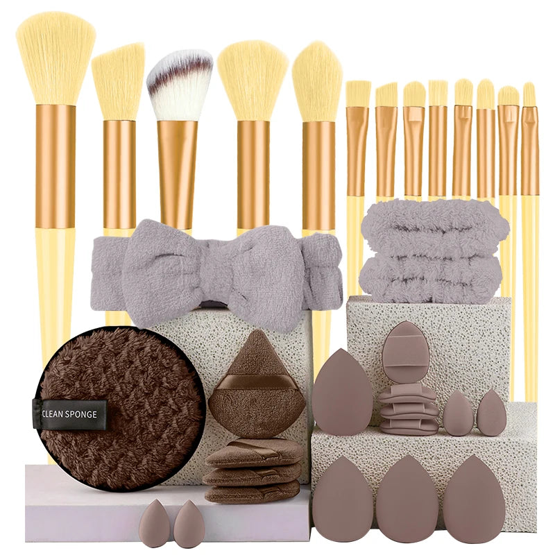 Makeup Brushes Set 13/33Pcs Soft Professional Makeup Brush Kit Face Cosmetics Eyeshadow Foundation Powder Blending Beauty Tools