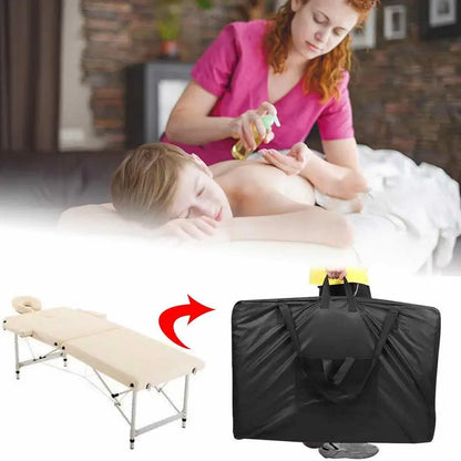 Black Handbag for Massage Table Carrying Bag for Nail Desk Beauty Bed Bag 600D Oxford Cloth Folding Storage Carry Bag
