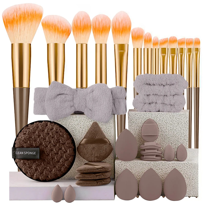 Makeup Brushes Set 13/33Pcs Soft Professional Makeup Brush Kit Face Cosmetics Eyeshadow Foundation Powder Blending Beauty Tools
