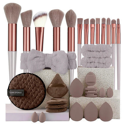 Makeup Brushes Set 13/33Pcs Soft Professional Makeup Brush Kit Face Cosmetics Eyeshadow Foundation Powder Blending Beauty Tools