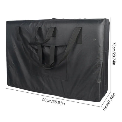 Black Handbag for Massage Table Carrying Bag for Nail Desk Beauty Bed Bag 600D Oxford Cloth Folding Storage Carry Bag